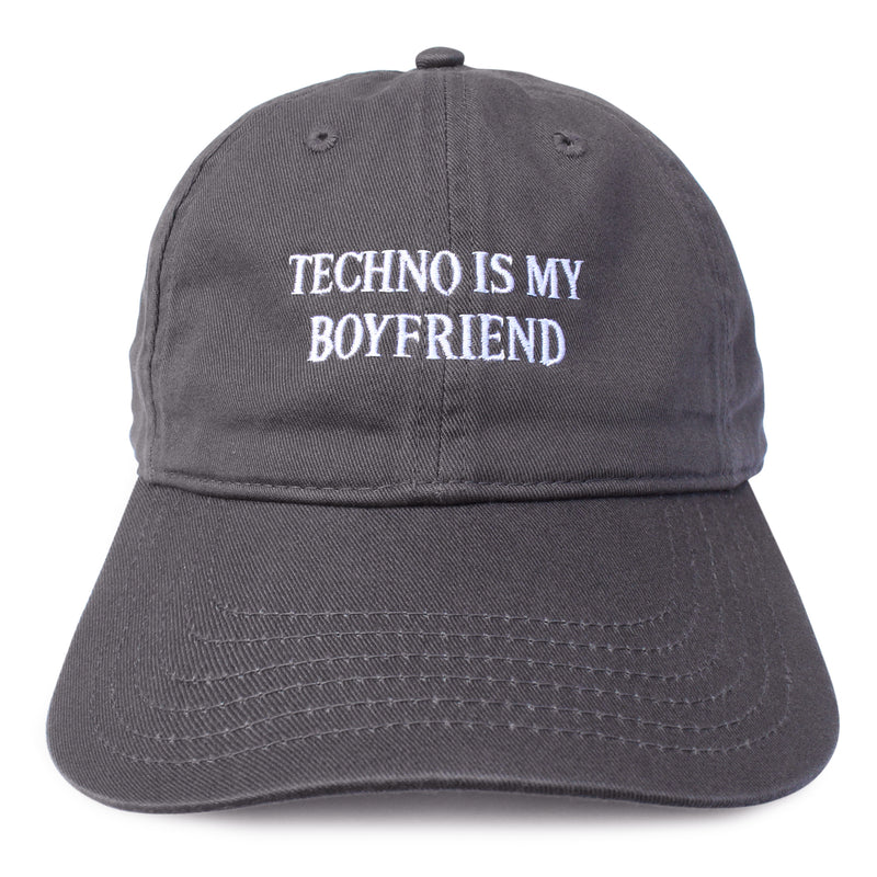 TECHNO IS MY BOYFRIEND hat (Charcoal)
