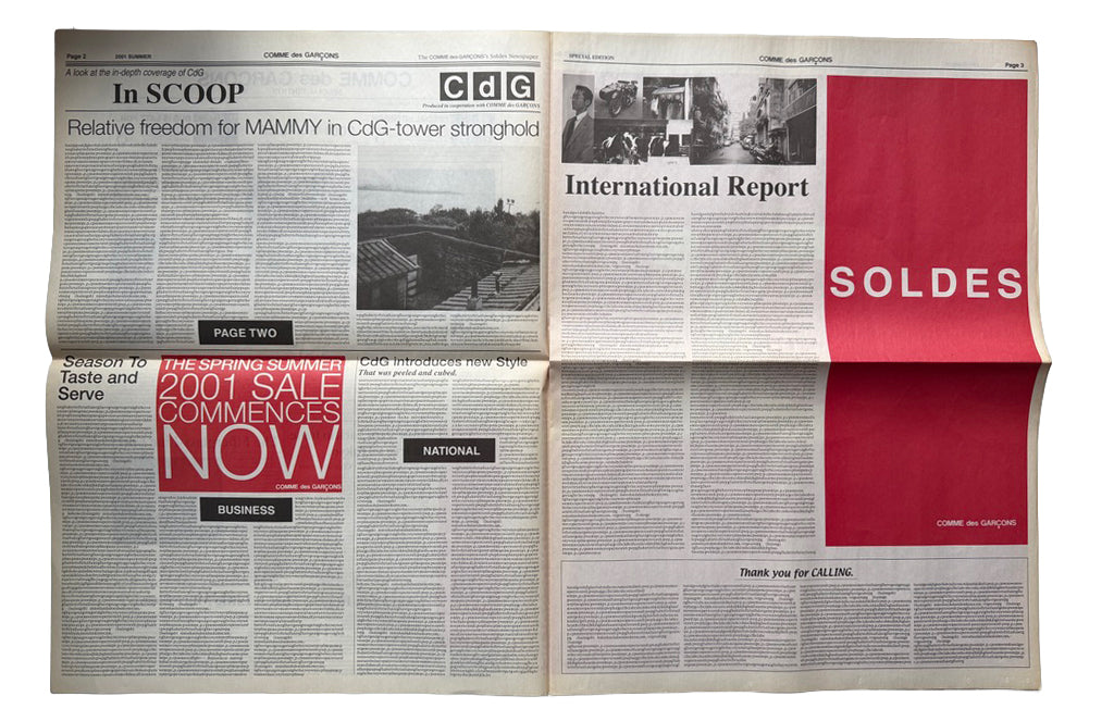 COMME des GARÇONS 2001 Summer Newspaper