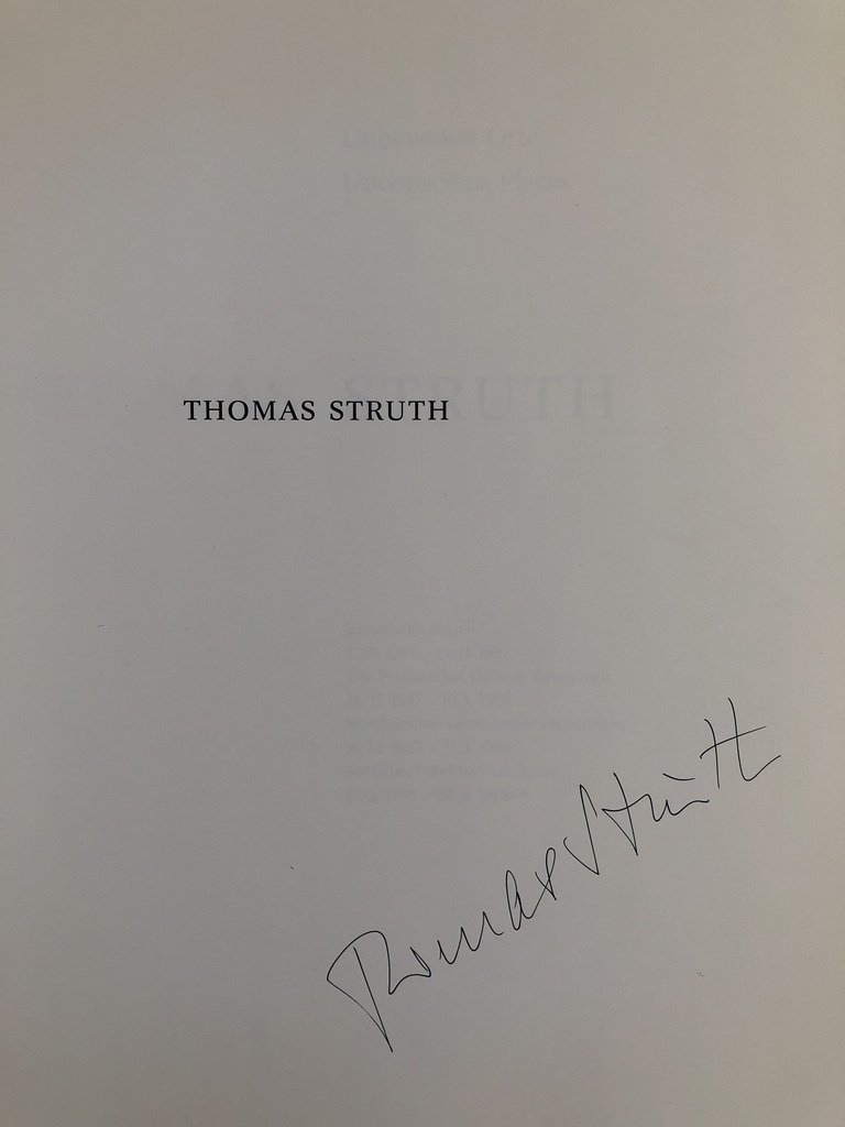 [SIGNED] THOMAS STRUTH UNCONSCIOUS PLACES