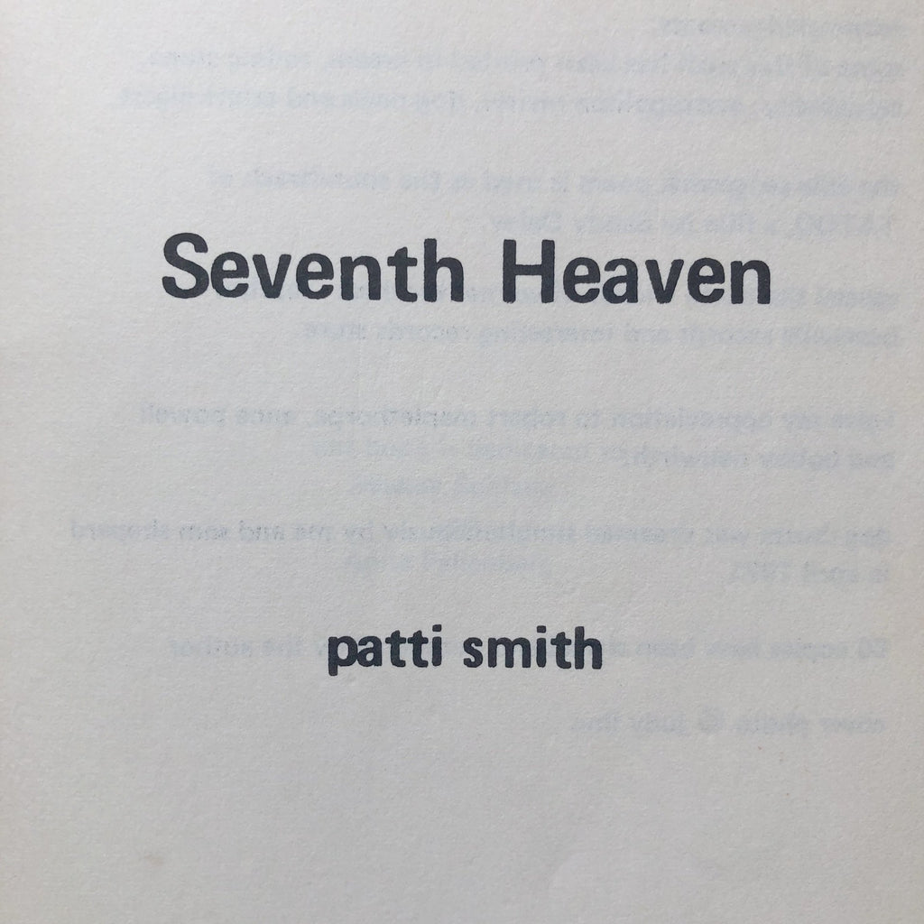 Patti Smith Seventh Heaven