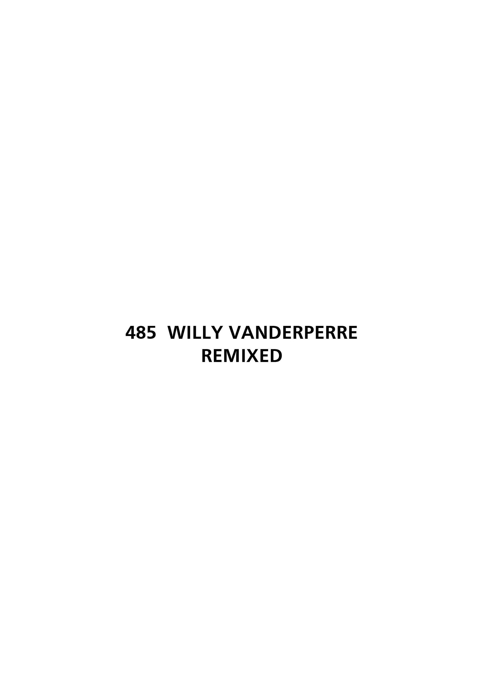 [SIGNED] 1500 WILLY VANDERPERRE