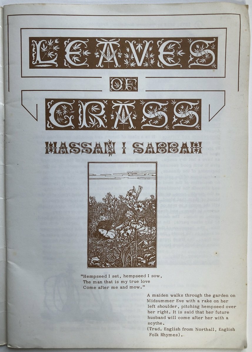 Leaves of Grass A Compendium of Marijuana