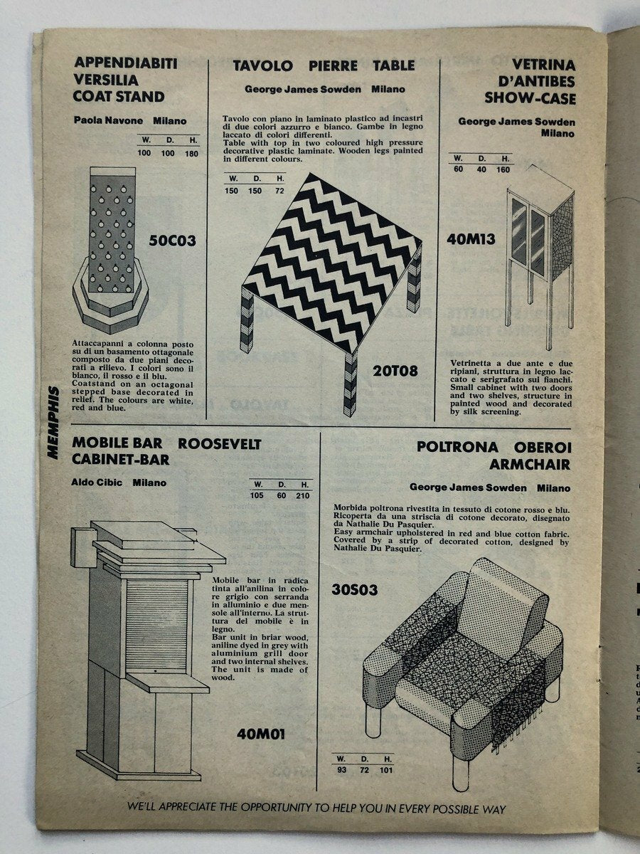 Memphis Furniture Milano 1981