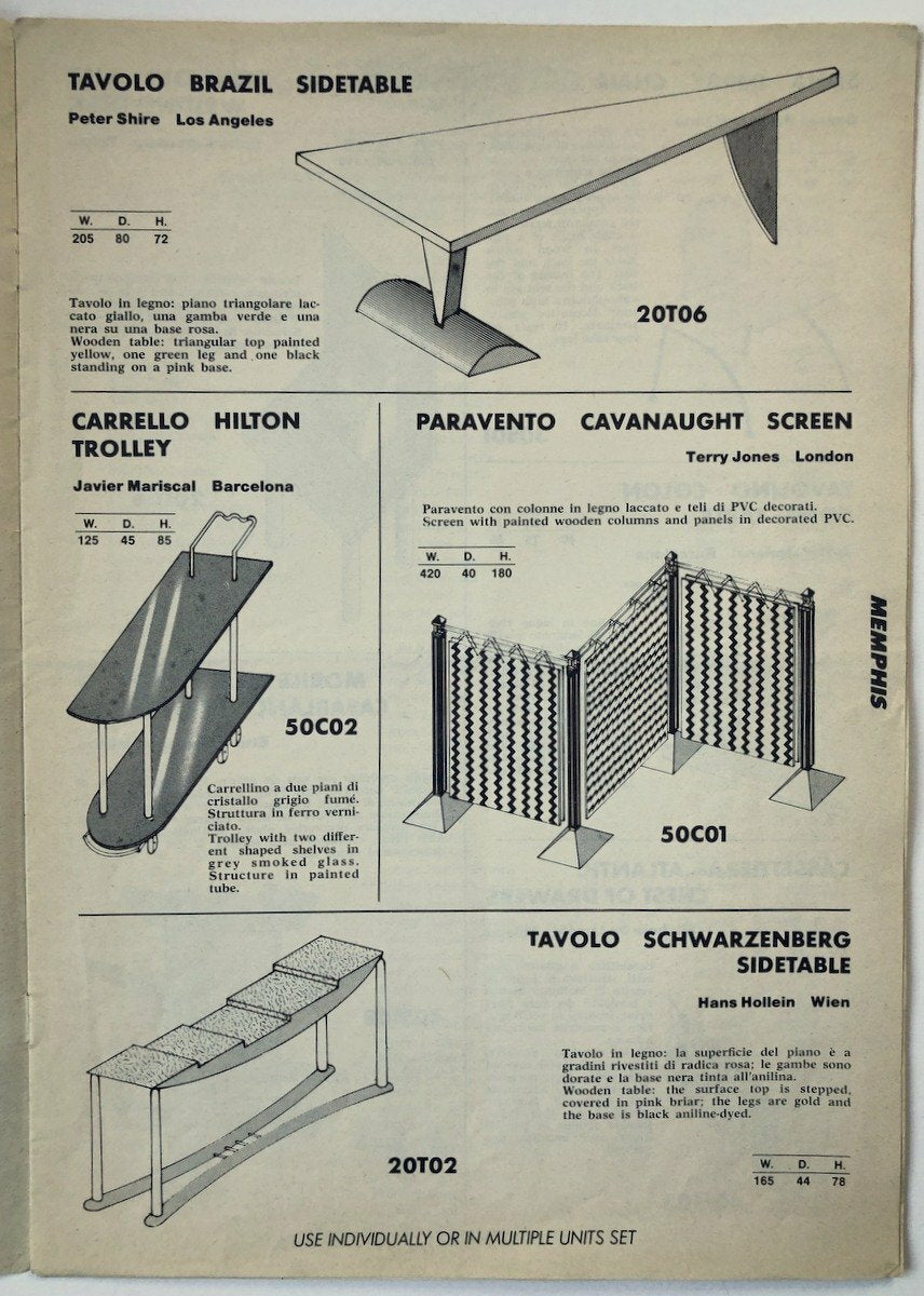 Memphis Furniture Milano 1981