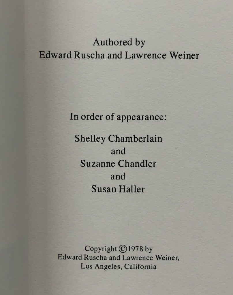 Ed Ruscha Hard Light