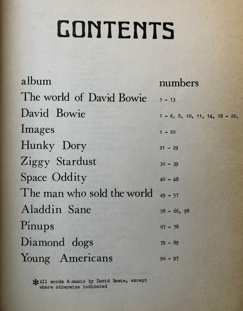 David Bowie Songbook
