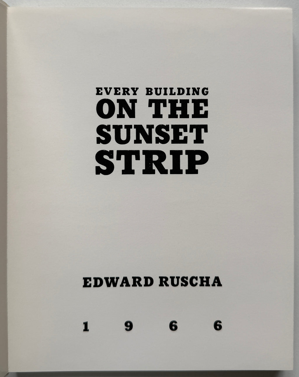 Ed Ruscha Every Building On The Sunset Strip