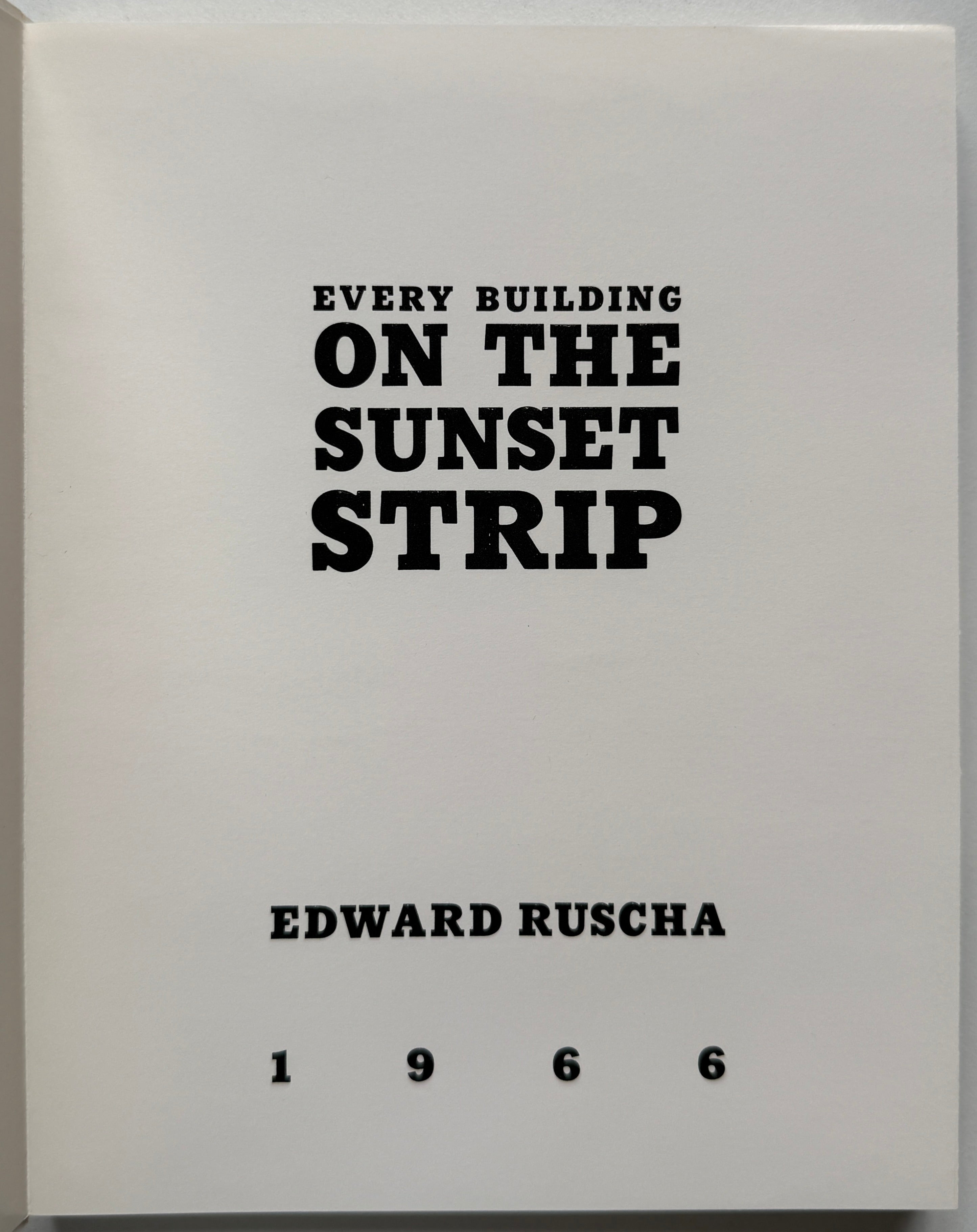 Ed Ruscha Every Building On The Sunset Strip