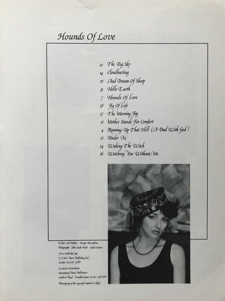 Kate Bush Hounds of Love Songbook