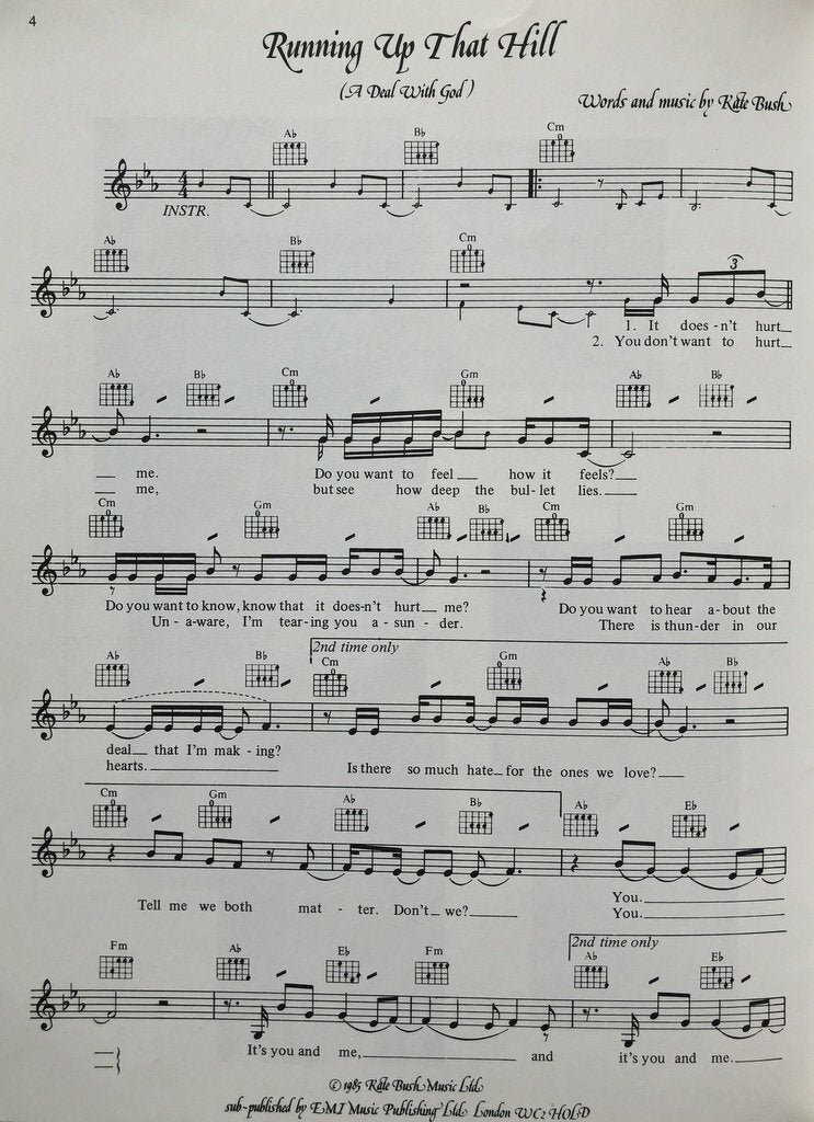 Kate Bush Hounds of Love Songbook