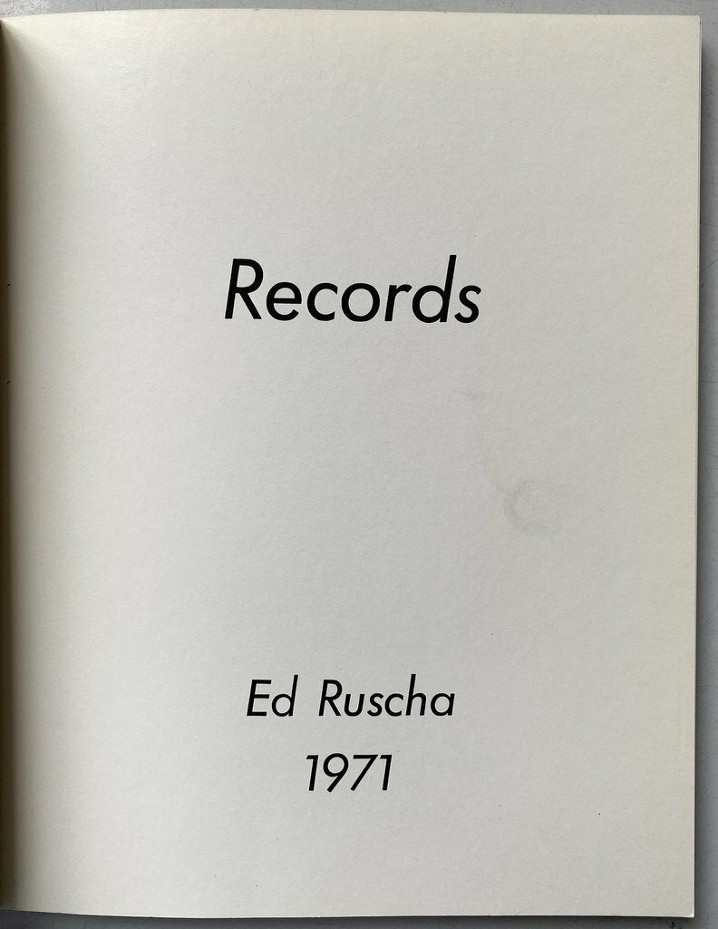 Ed Ruscha Records