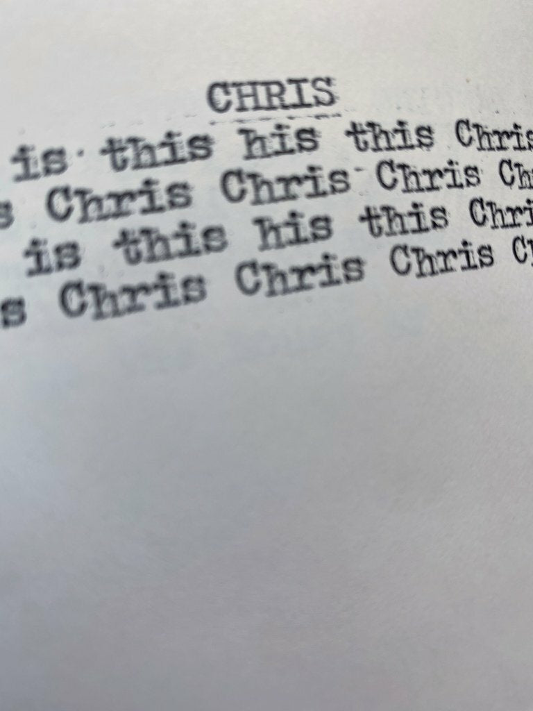 [SIGNED] TYPINGS CHRISTOPHER KNOWLES