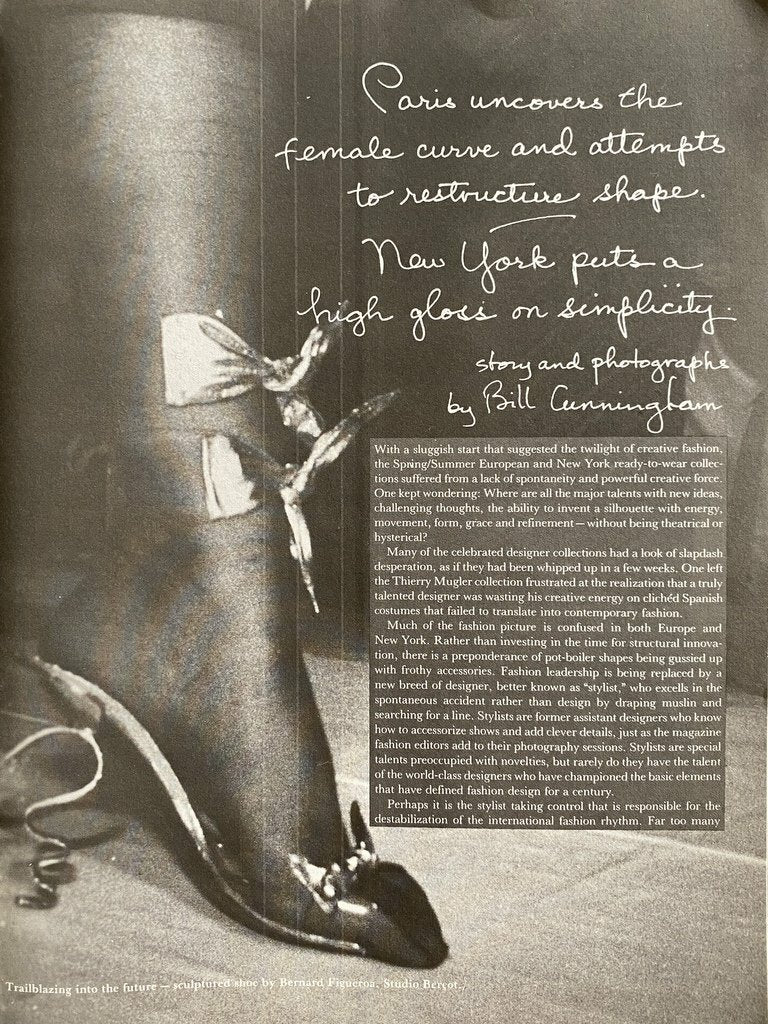 Details Bill Cunningham March 1985