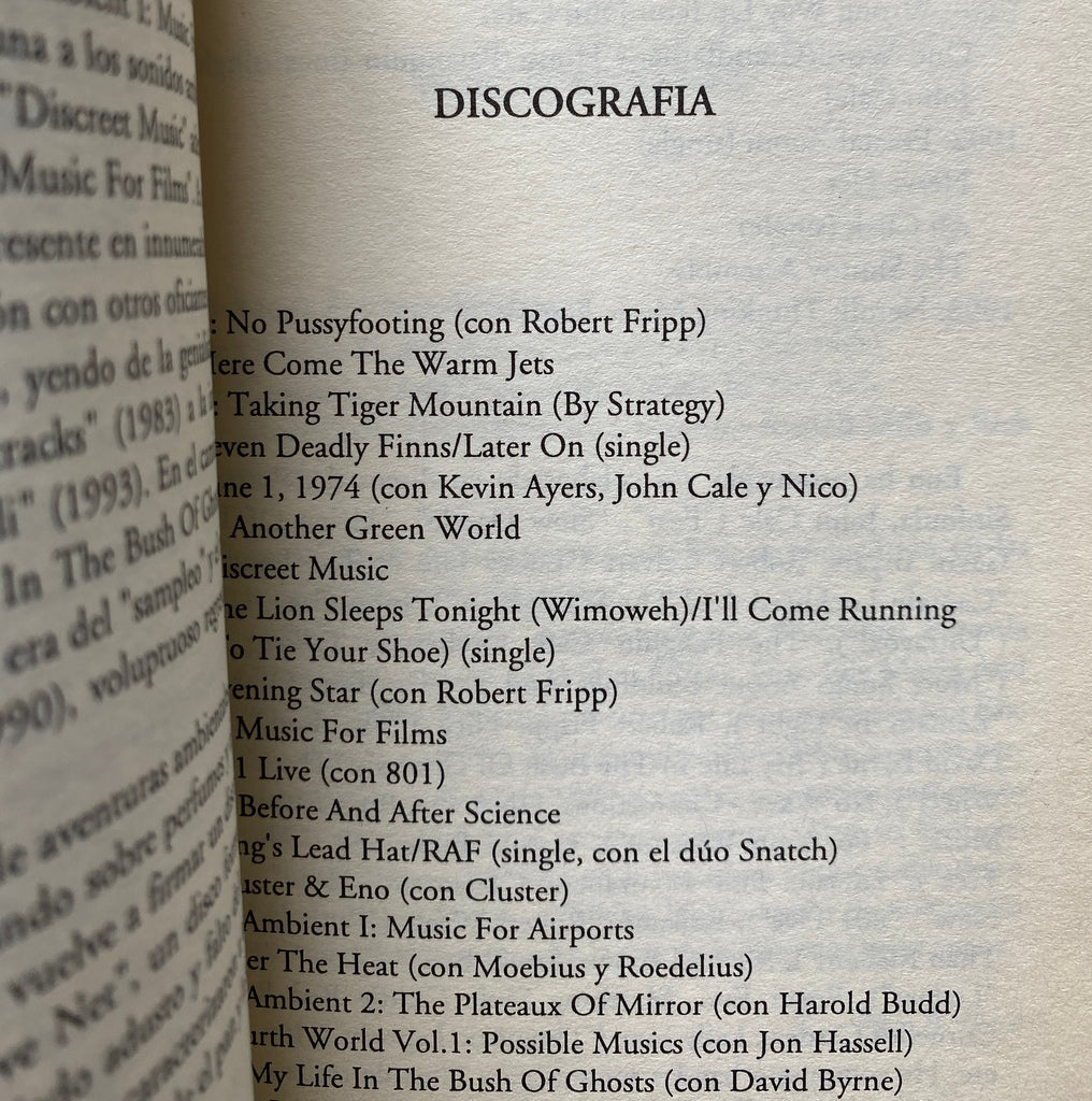 Brian Eno Lyrics Canciones