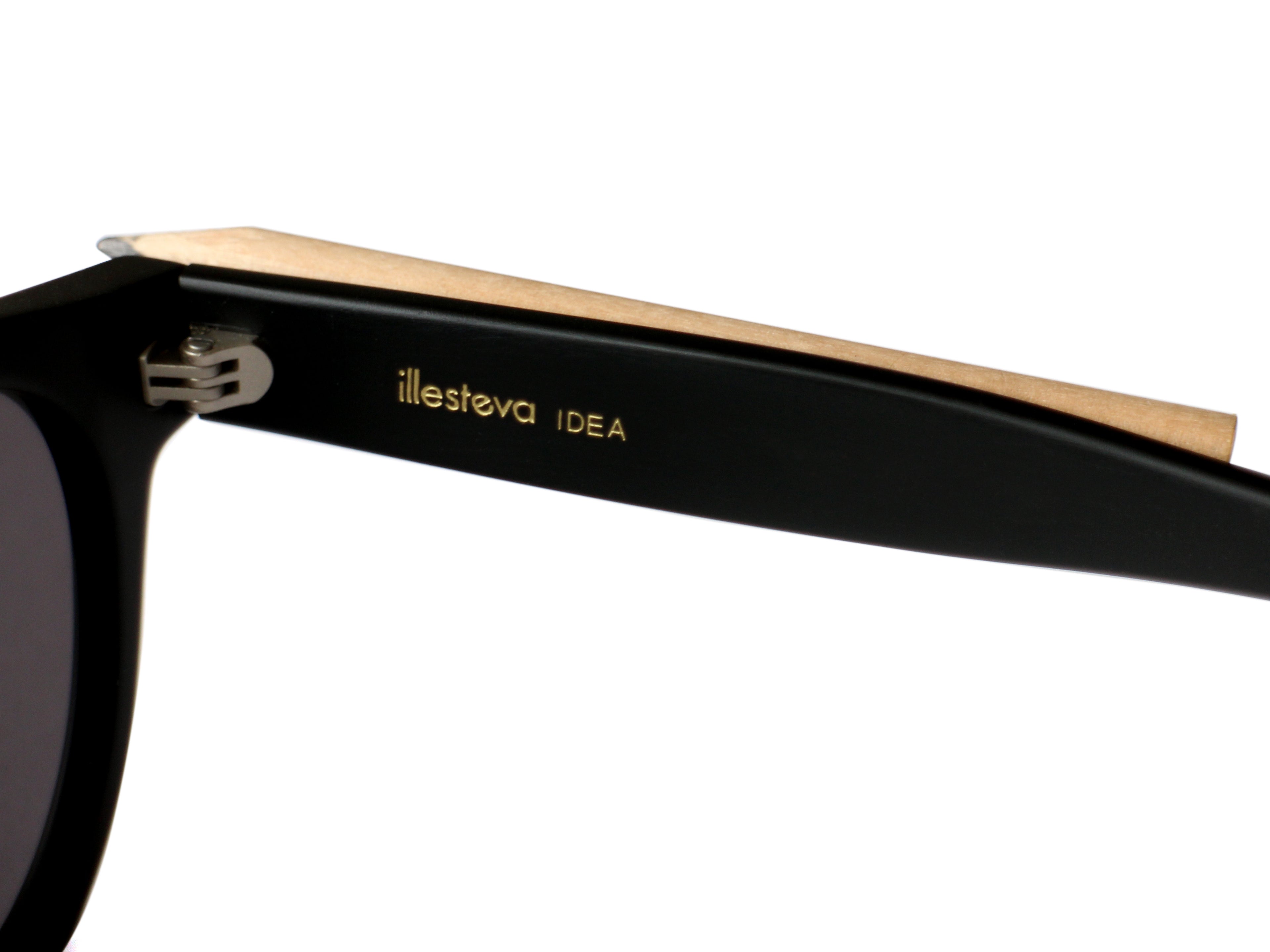 Illesteva+IDEA 'Designer' Sunglasses BLACK