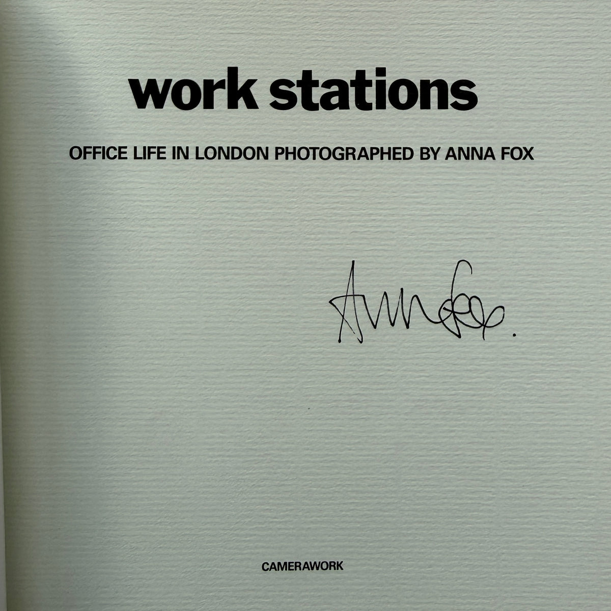 [SIGNED] ANNA FOX WORK STATIONS
