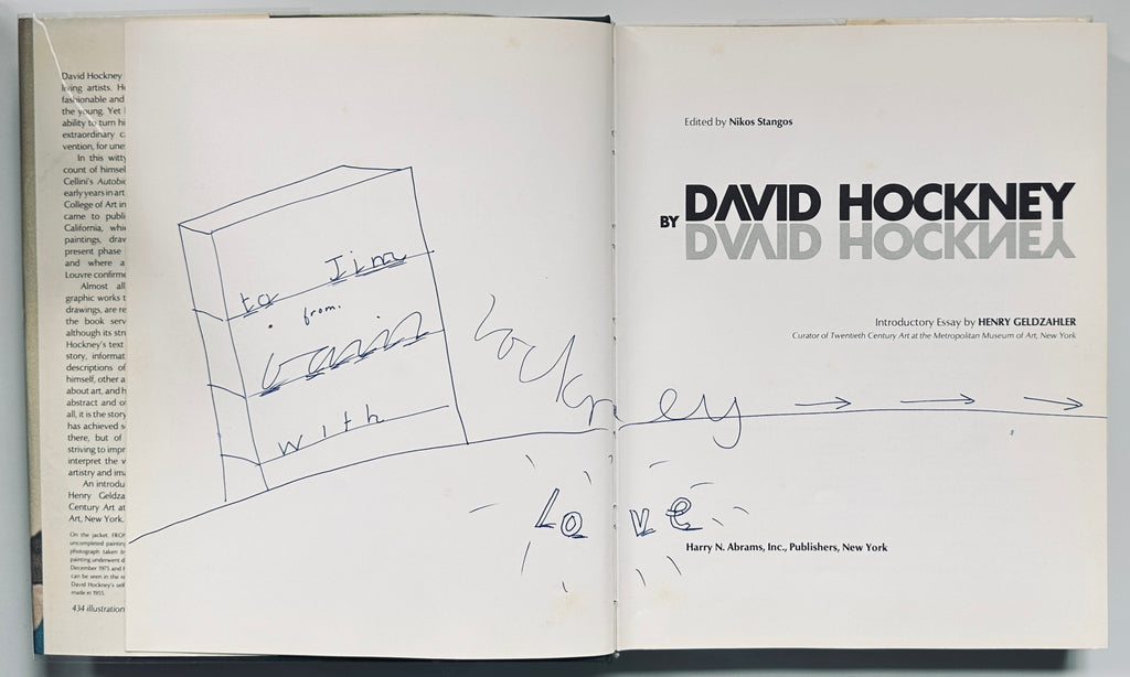 [SIGNED] DAVID HOCKNEY BY DAVID HOCKNEY WITH DRAWING