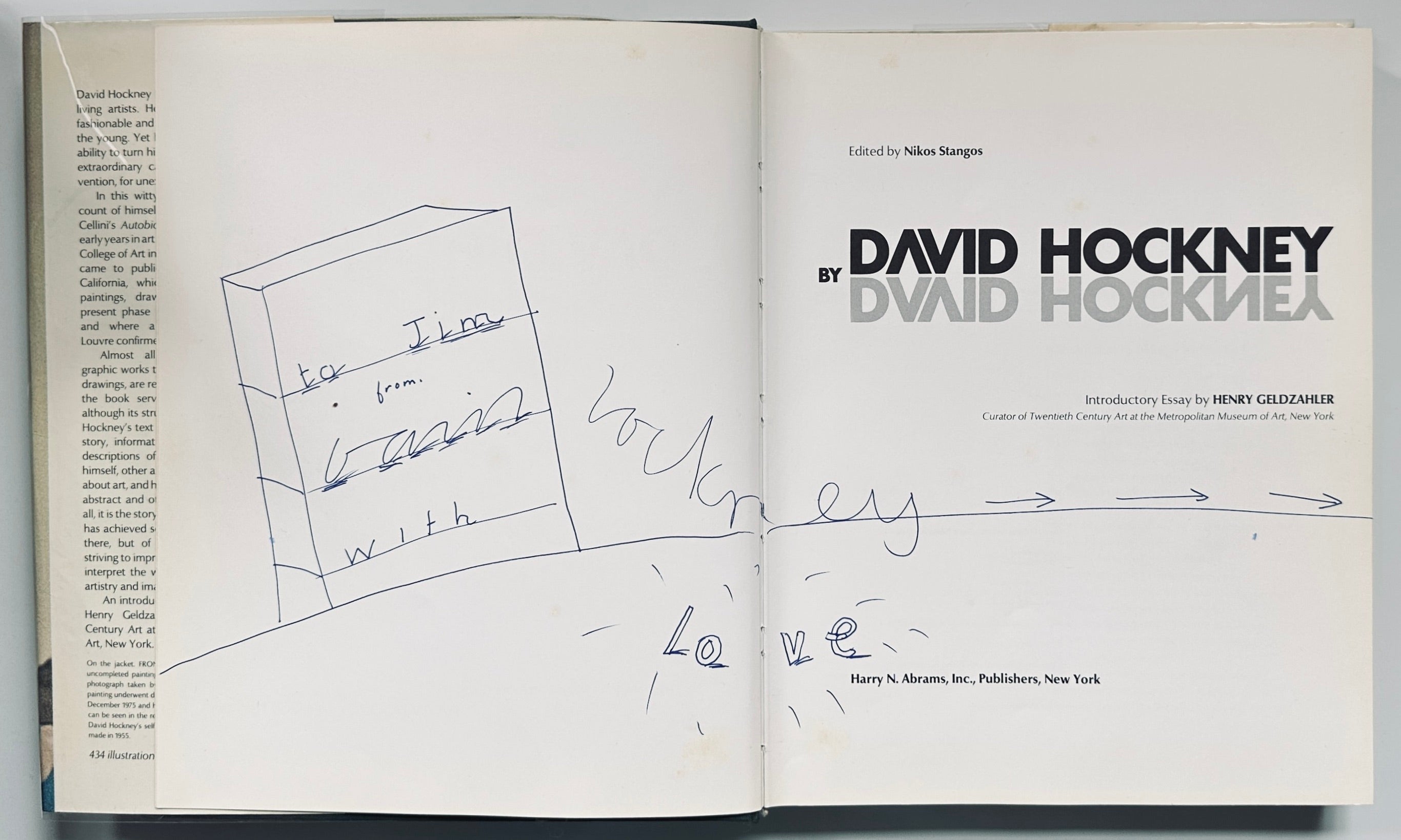 [SIGNED] DAVID HOCKNEY BY DAVID HOCKNEY WITH DRAWING