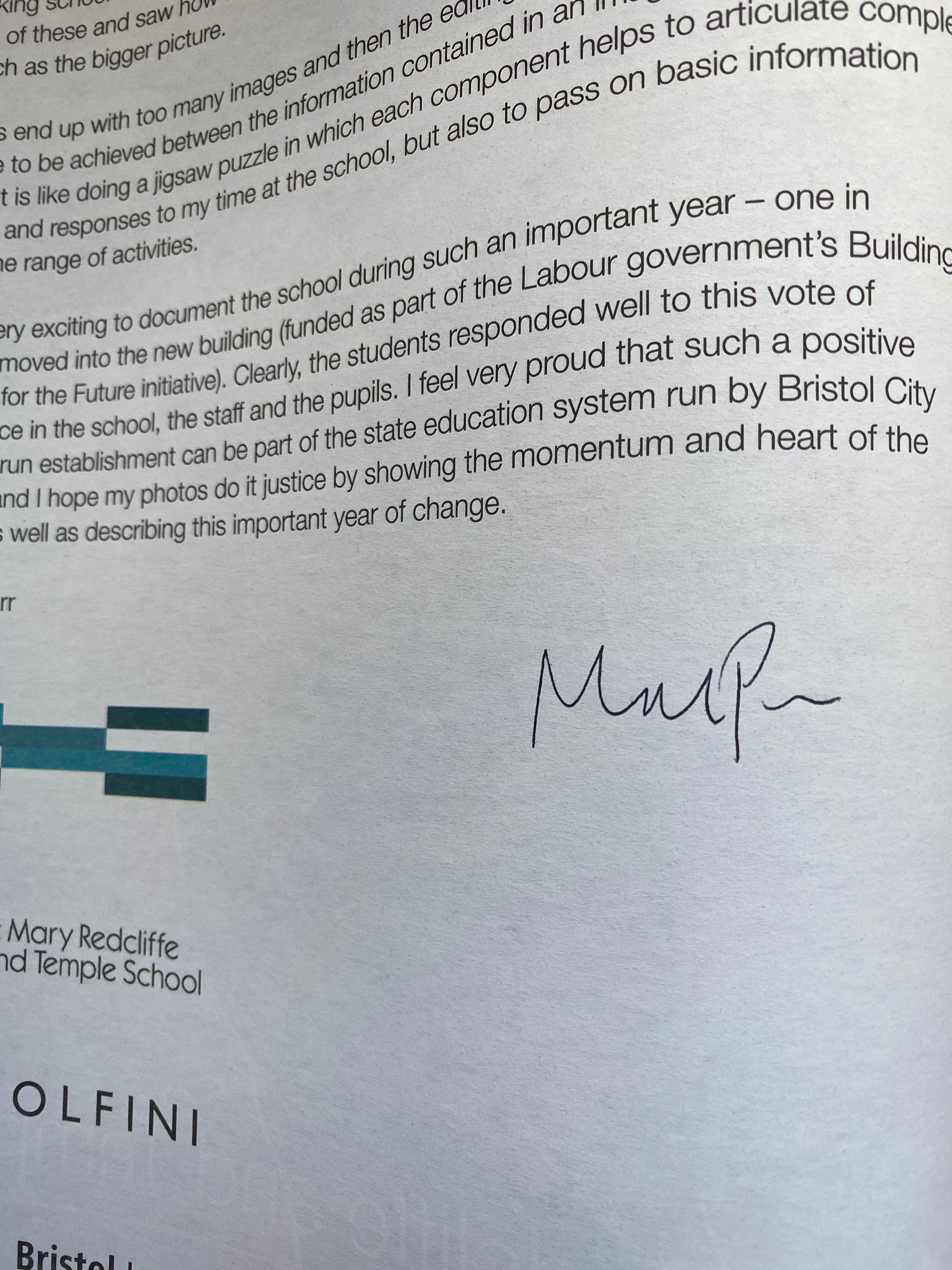 [SIGNED] MARTIN PARR ST MARY REDCLIFFE