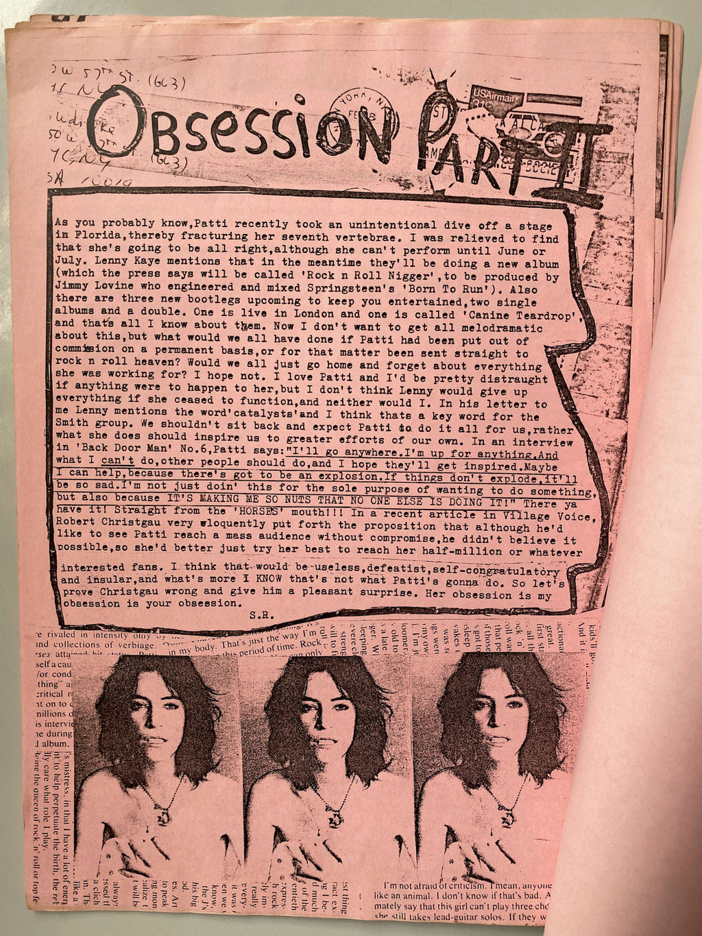 Patti Smith White Stuff no.2