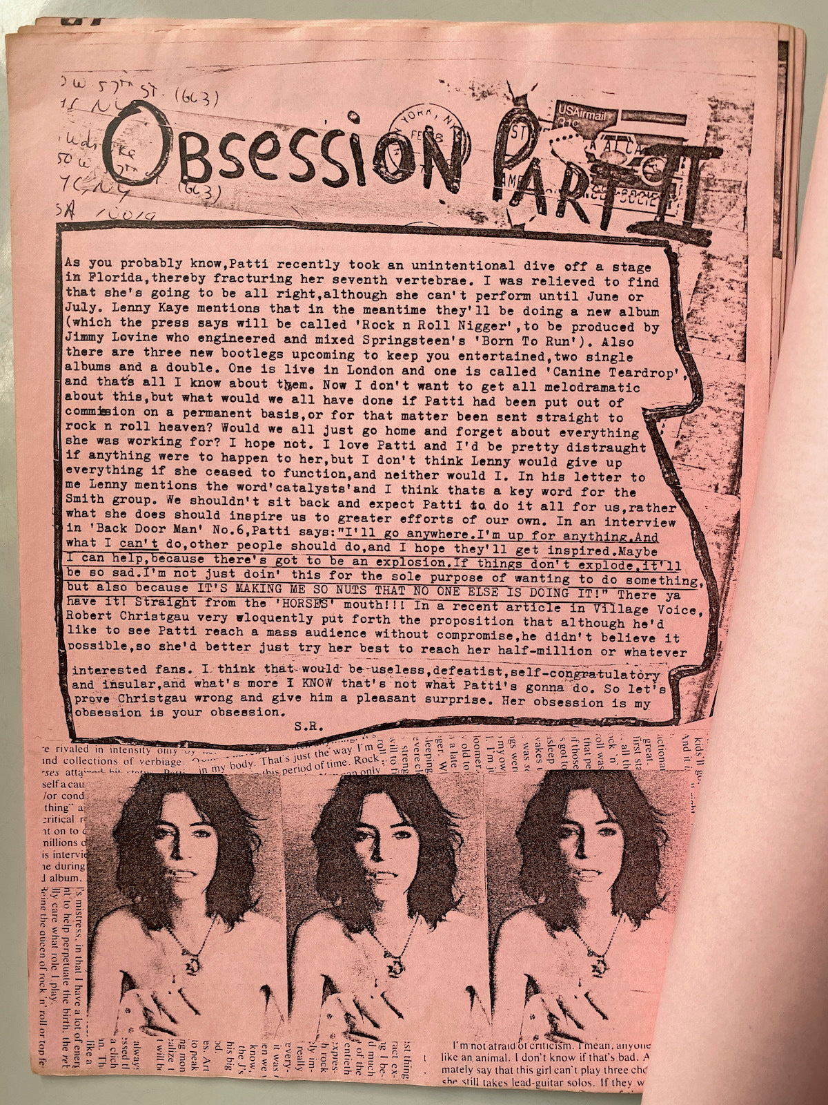 Patti Smith White Stuff no.2