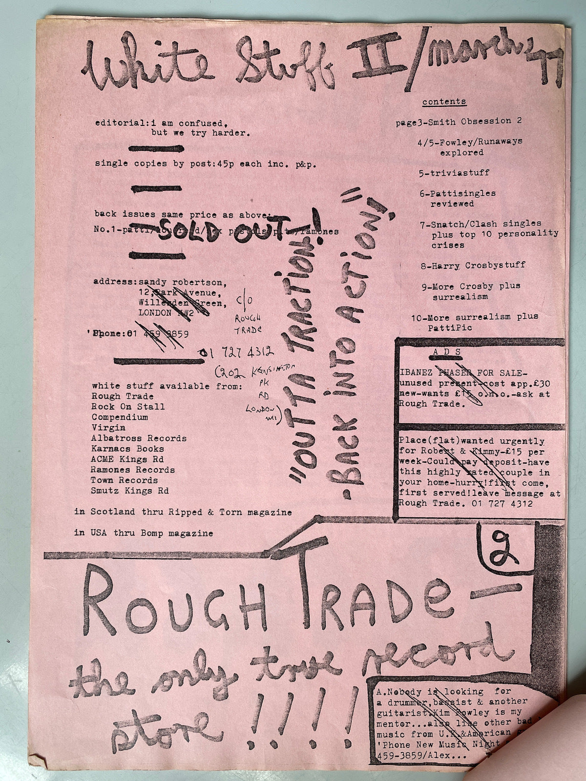 Patti Smith White Stuff no.2