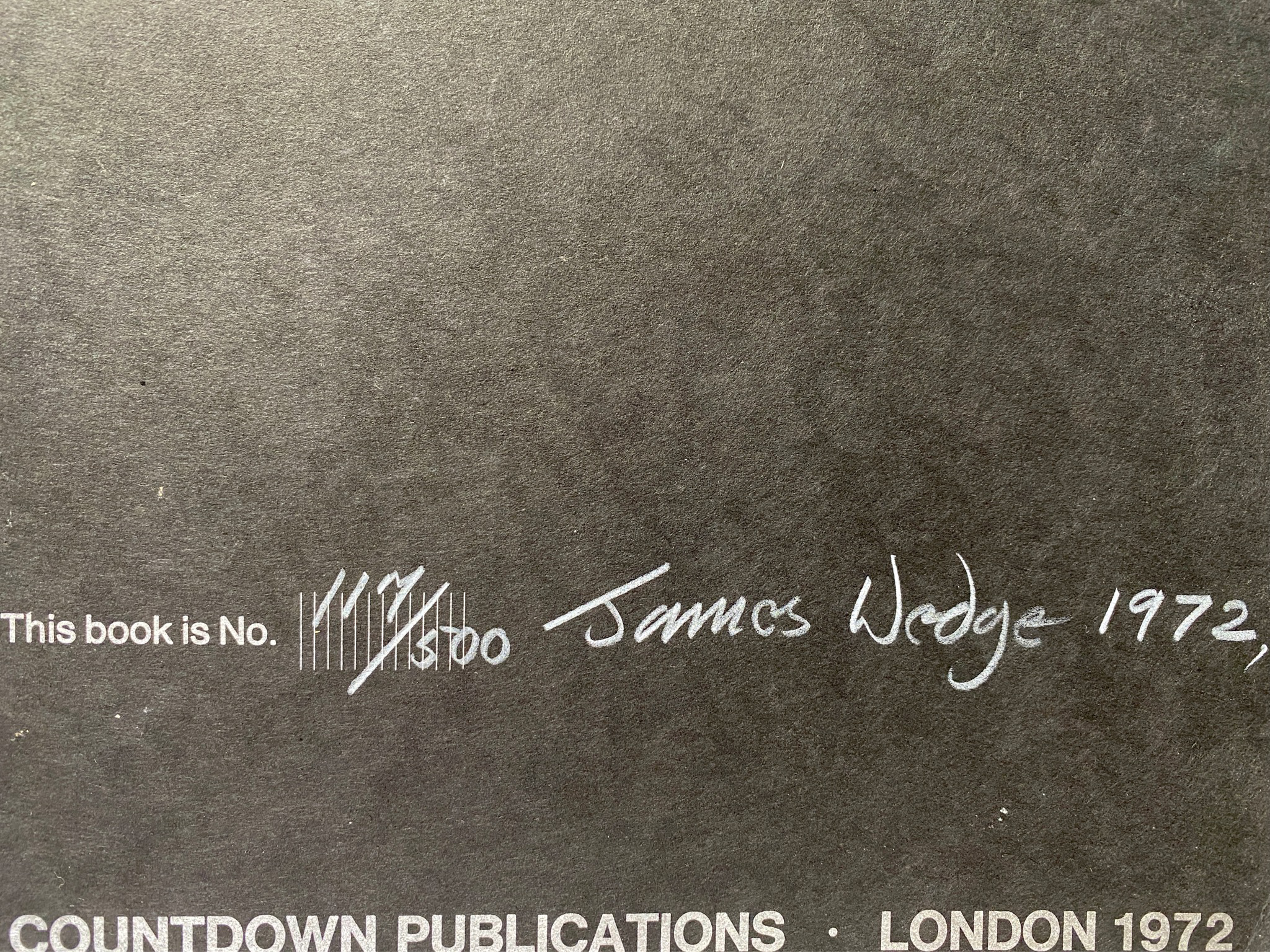 [SIGNED] THE JAMES WEDGE BOOK