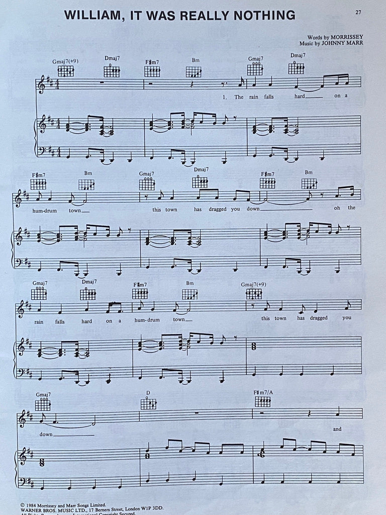 The Smiths song book