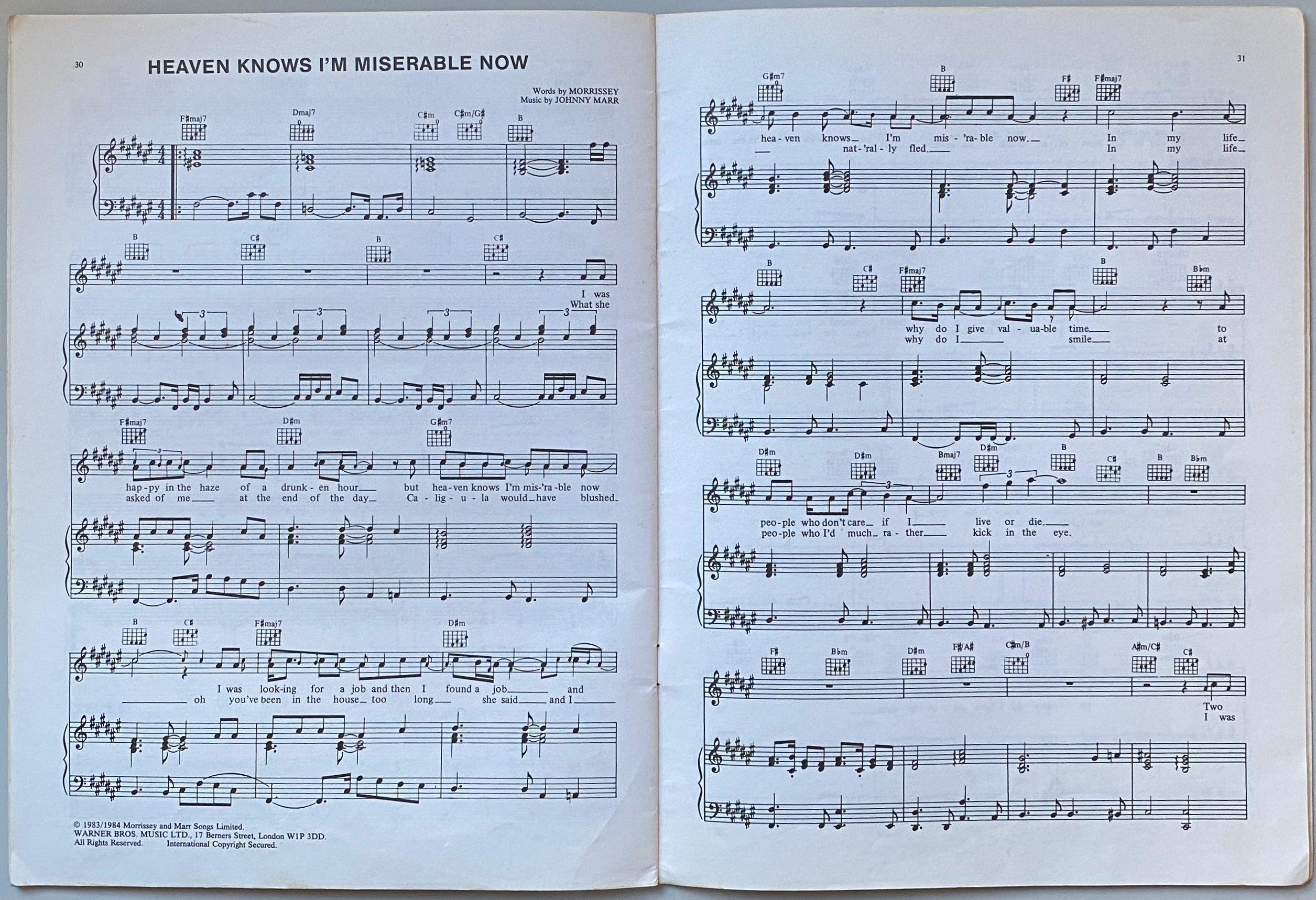 The Smiths song book