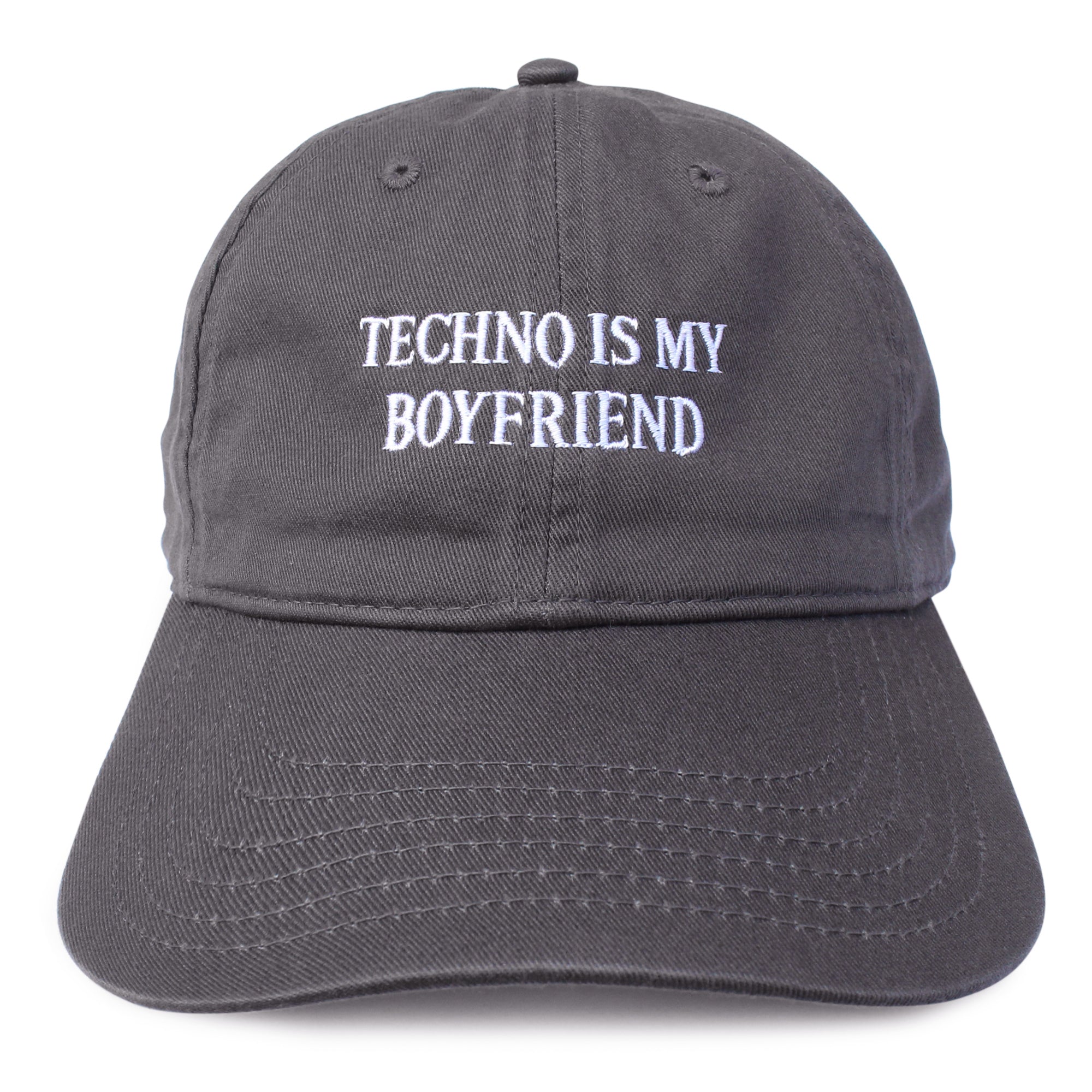 TECHNO IS MY BOYFRIEND hat (Charcoal)