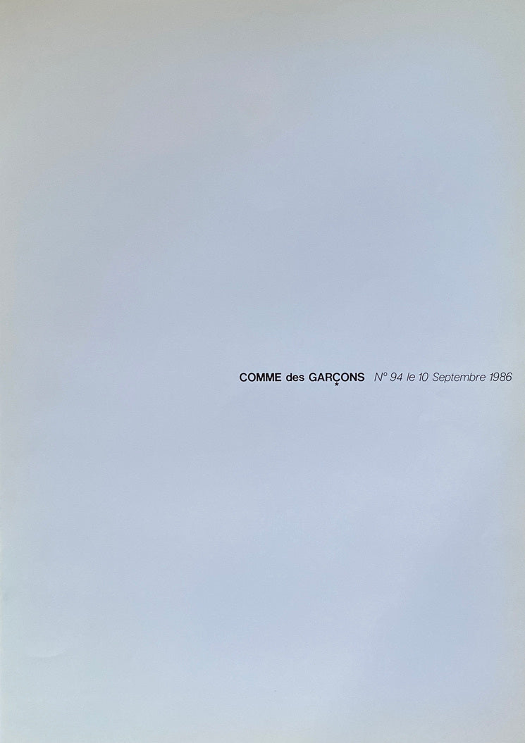 COMME des GARÇONS September 1986 No.94 Steven Meisel
