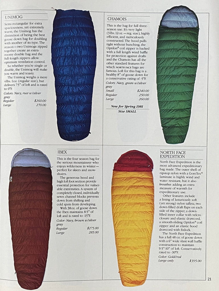 North Face 1981 Spring-Summer catalogue