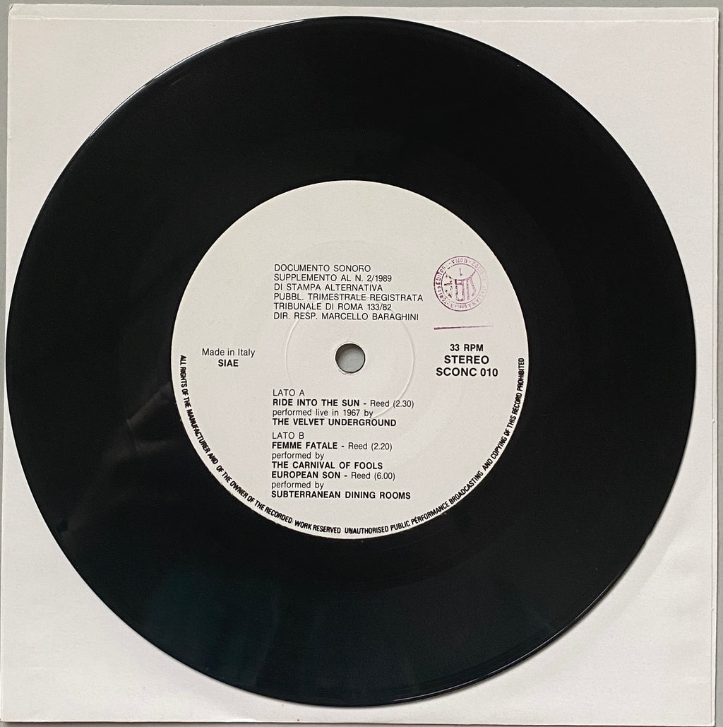 Velvet Underground English / Italian Lyric Book