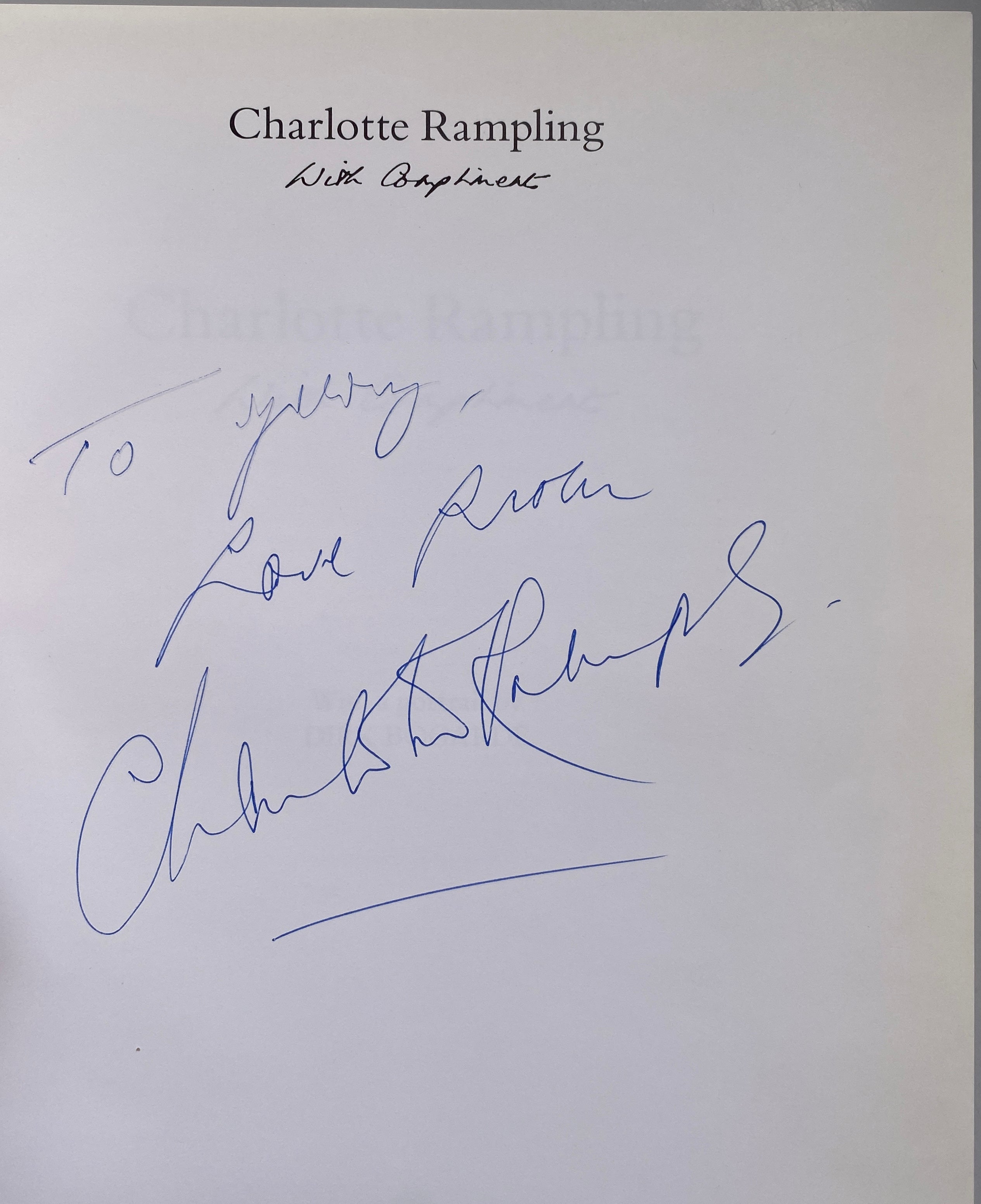 [SIGNED] CHARLOTTE RAMPLING