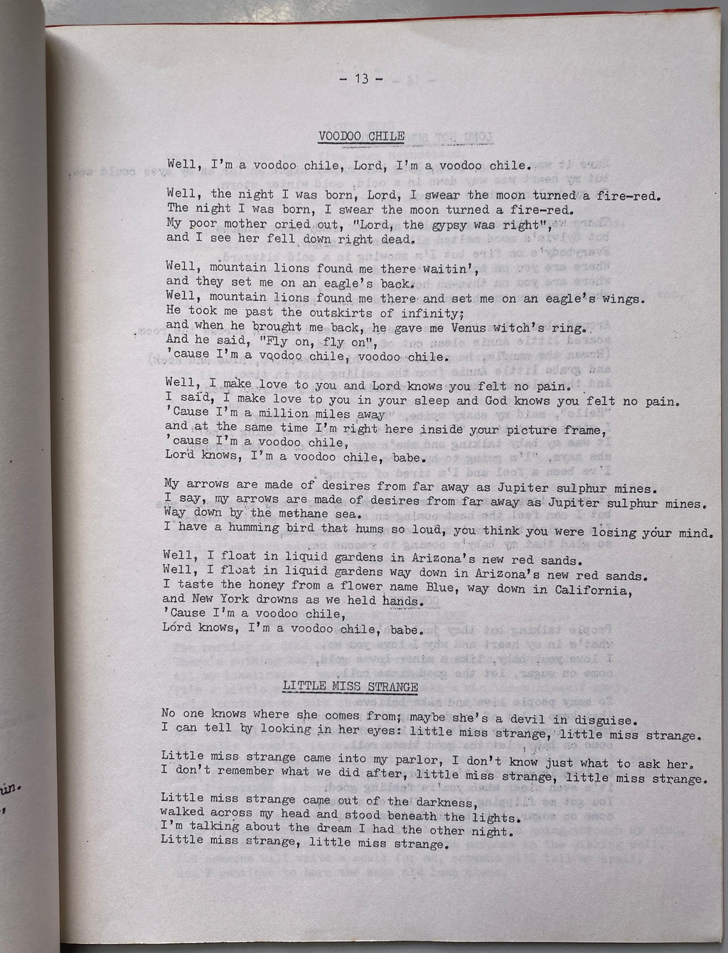 Jimi Hendrix Songbook