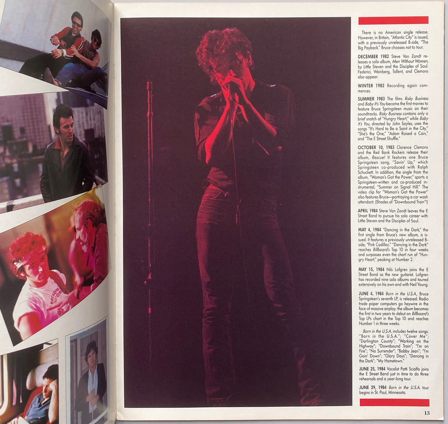 Bruce Springsteen Born In The USA Tour Book