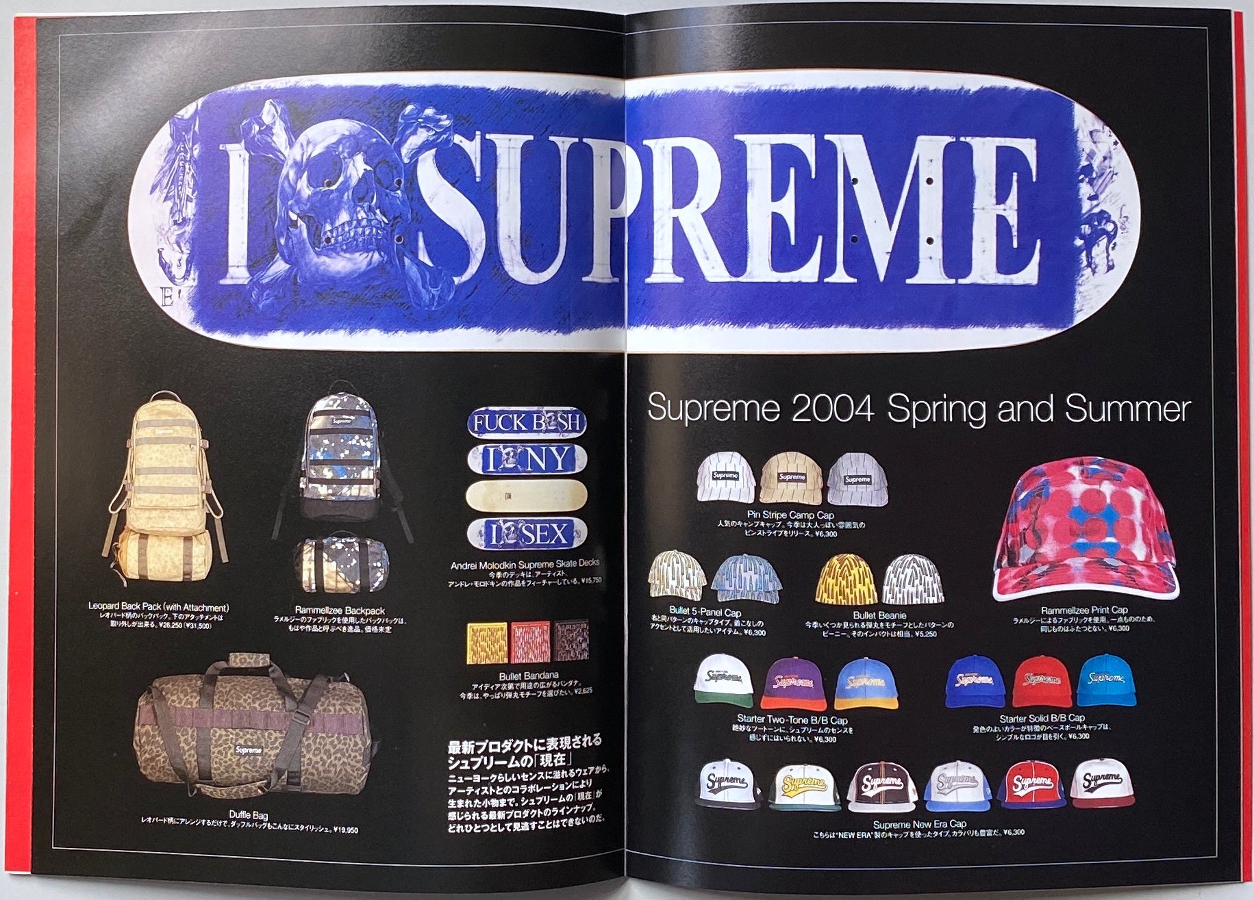 Supreme 2004 Spring Summer Lookbook