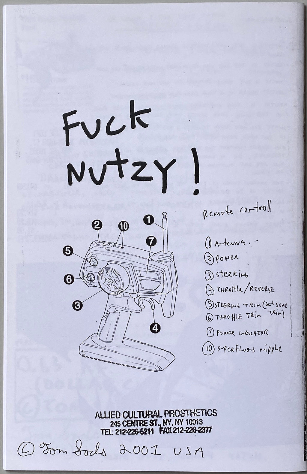 [SIGNED] TOM SACHS NUTSY'S ROAD TEST