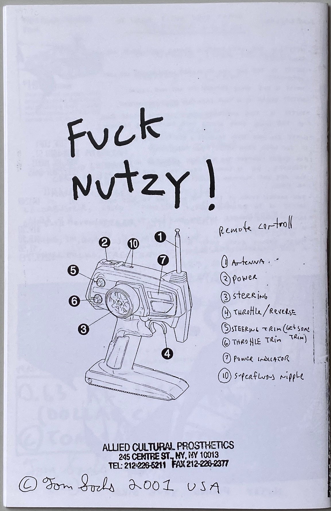 [SIGNED] TOM SACHS NUTSY'S ROAD TEST