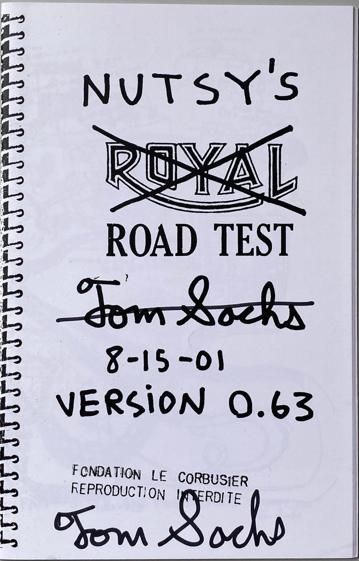 [SIGNED] TOM SACHS NUTSY'S ROAD TEST