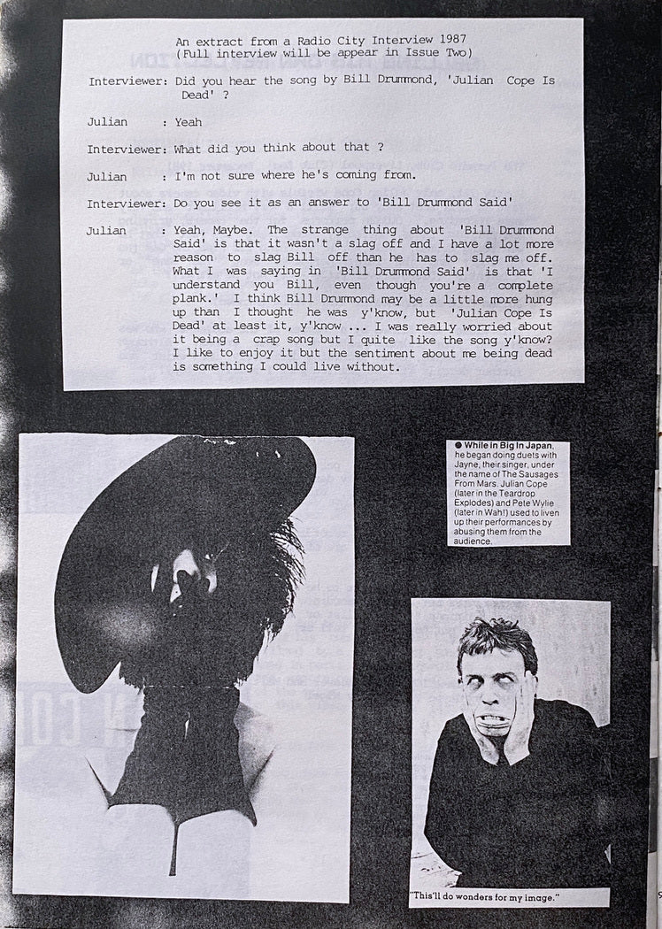 Julian Cope Screaming Secrets Fanzine