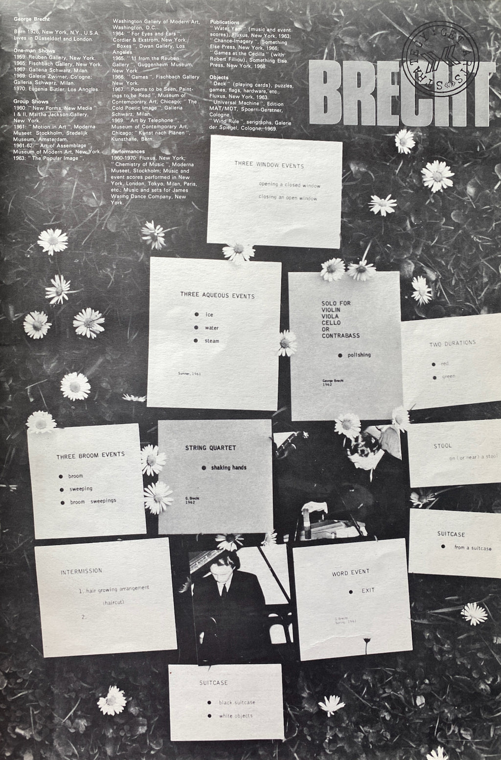 Edinburgh Festival 1970 Art Programme