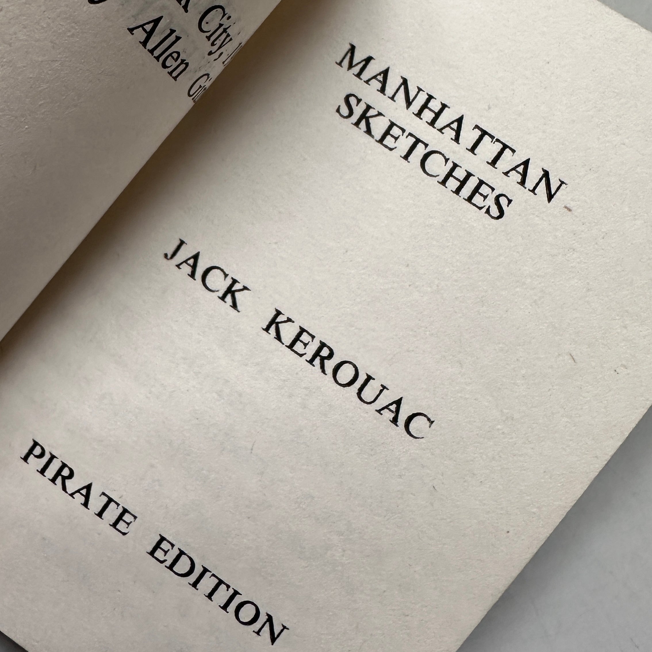 Jack Kerouac Manhattan Sketches Hanuman