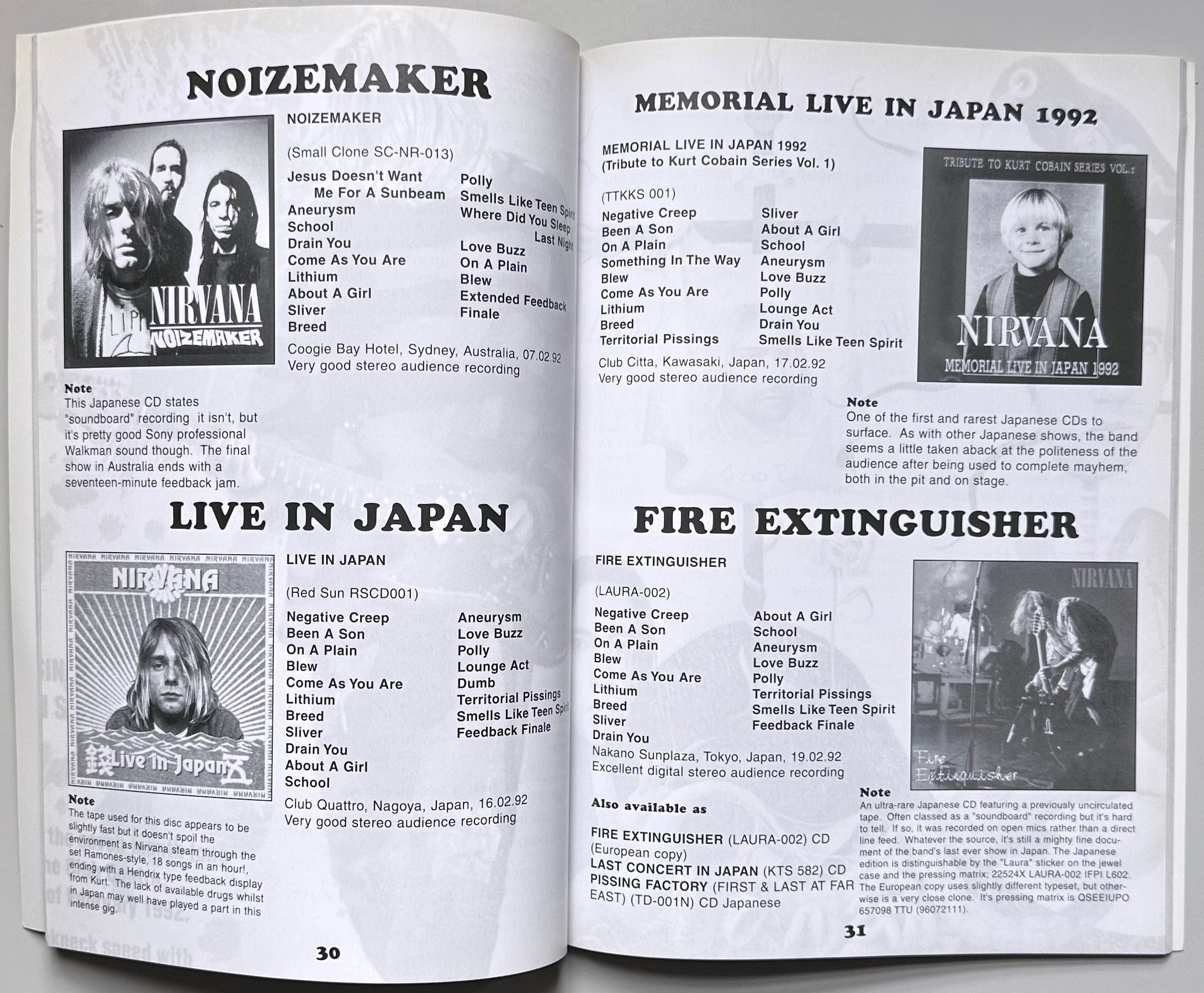 Nirvana Collectors Guide
