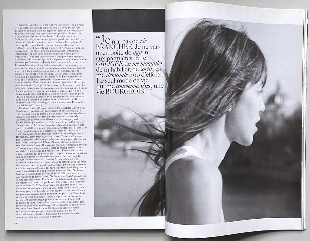 Charlotte Gainsbourg Paris Vogue