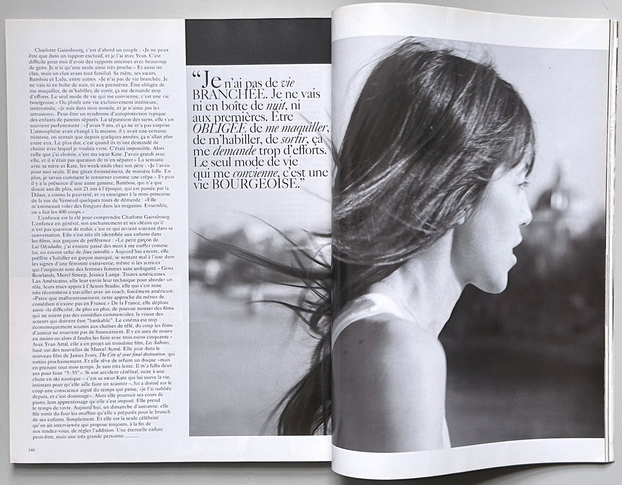 Charlotte Gainsbourg Paris Vogue