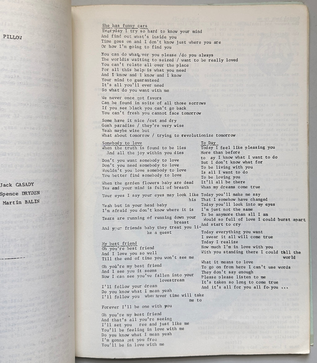 Jefferson Airplane songbook