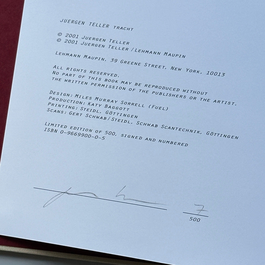 [SIGNED] JUERGEN TELLER TRACHT