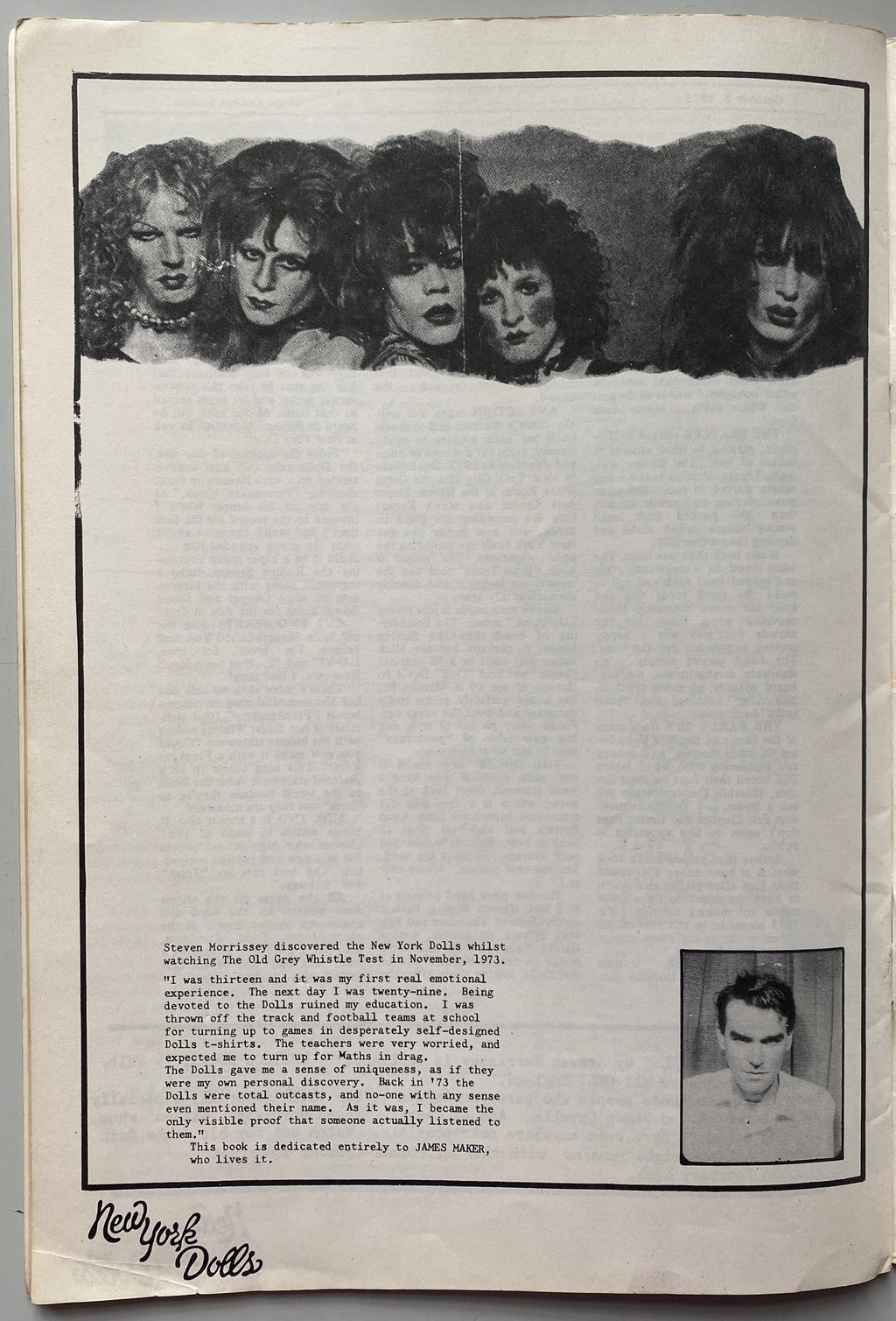 New York Dolls By Morrissey