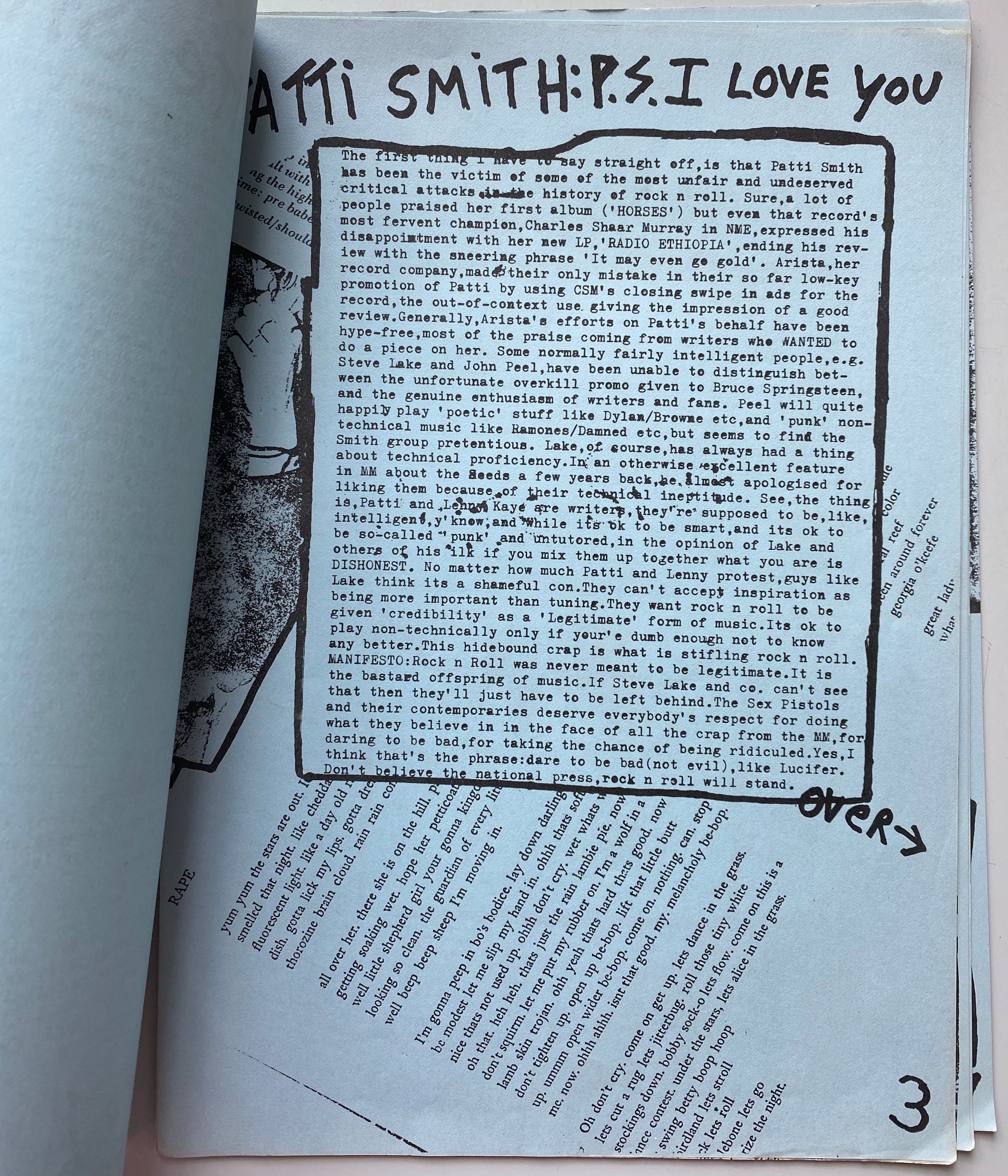 Patti Smith White Stuff no.1